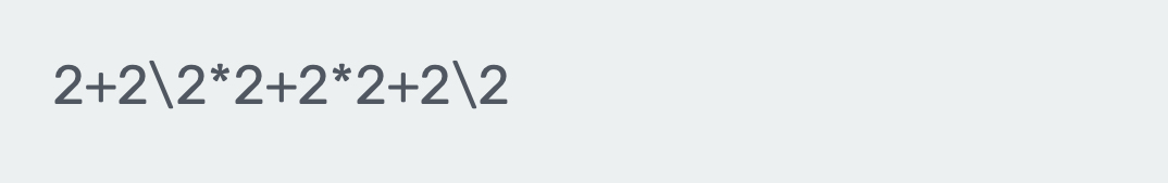 2+2|2^*2+2^*2+2|2