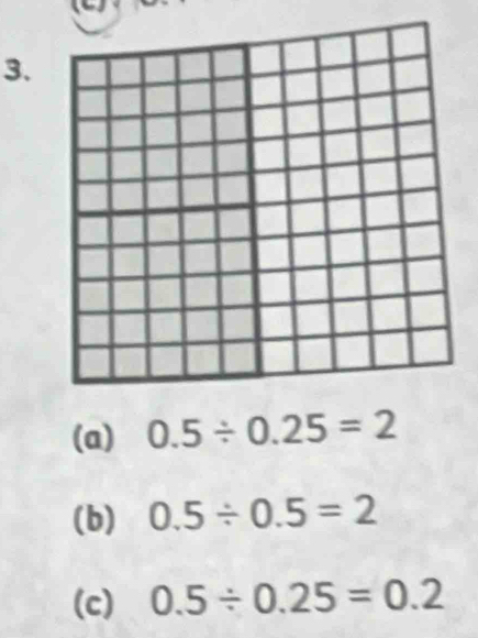 0.5/ 0.25=2
(b) 0.5/ 0.5=2
(c) 0.5/ 0.25=0.2