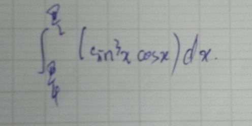 ∈t _ π /4 ^ π /2 (sin^3xcos x)dx