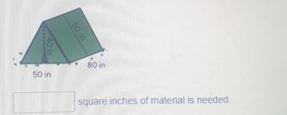 square inches of material is needed.