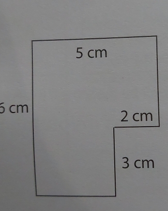 5 cm
6 cm
2 cm
3 cm