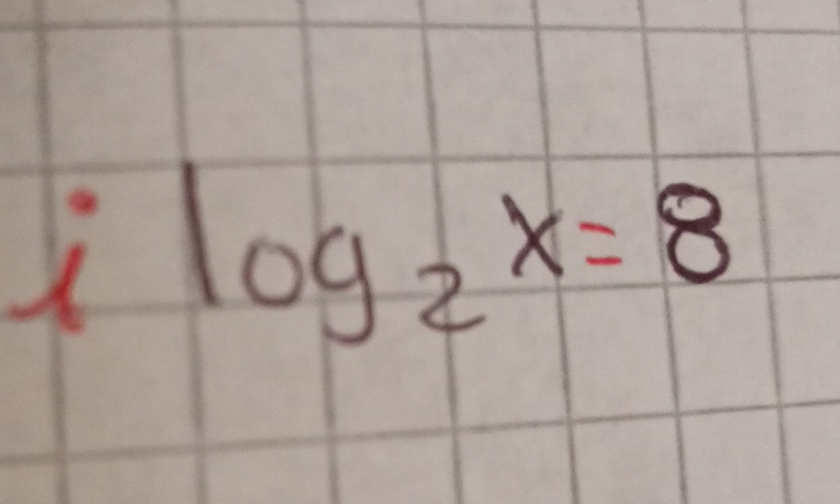 log _2x=8