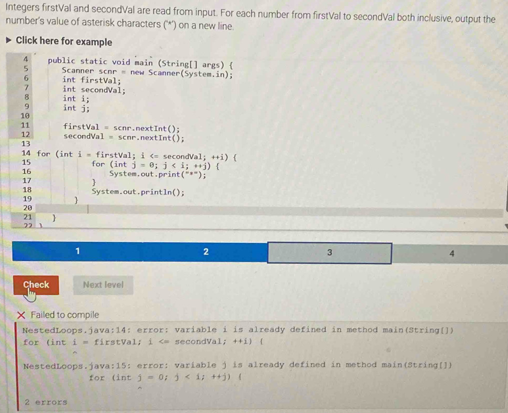 Solved: Integers firstVal and secondVal are read from input. For each ...