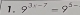 9^(3x-7)=9^(5-)