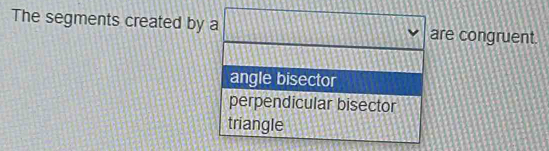 The segments created byre congruent.