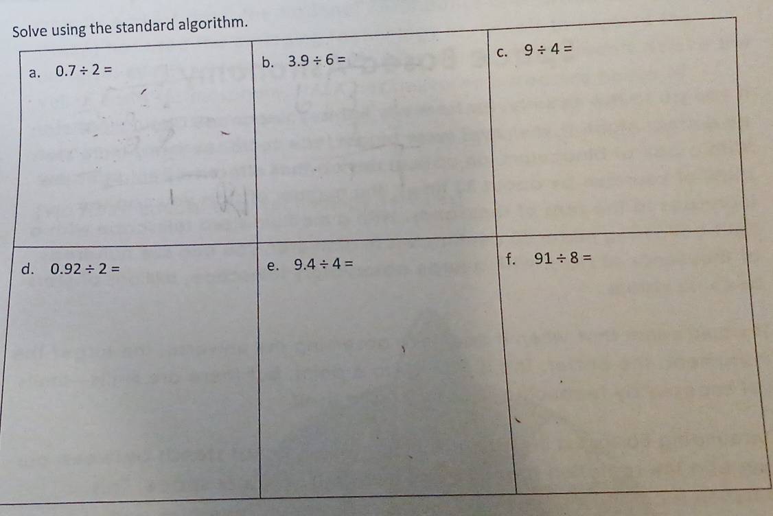 Sdard algorithm.
d