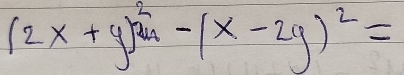 (2x+y)^2-(x-2y)^2=