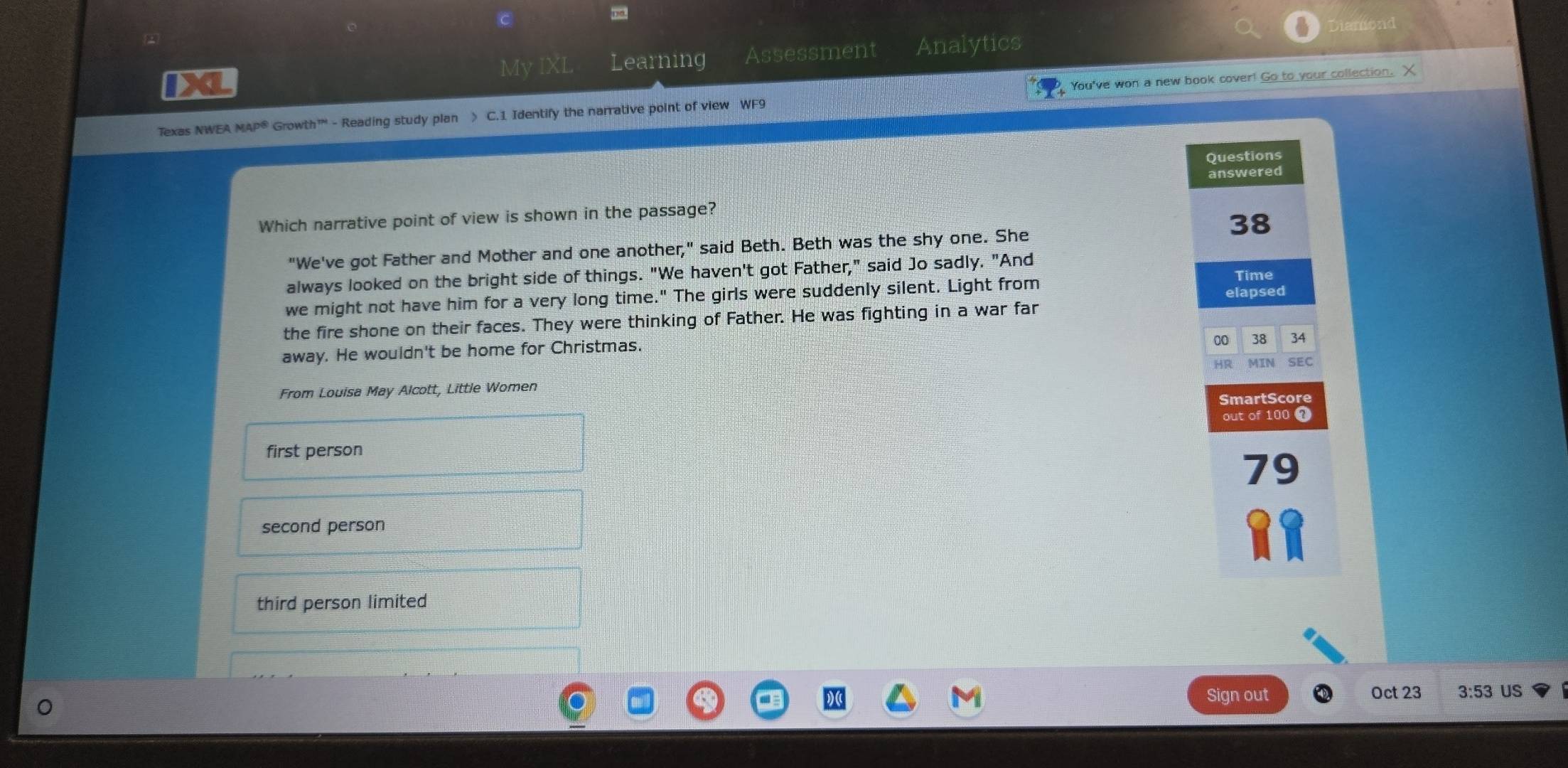 Solved: pet My IXL Learning amond X Assessment Analytics Texas NWEA MAP ...