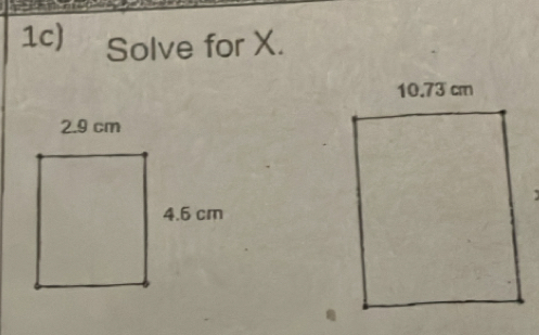 1c) Solve for X.