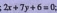 2x+7y+6=0