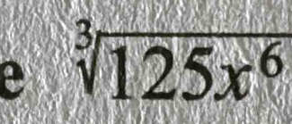 a sqrt[3](125x^6)