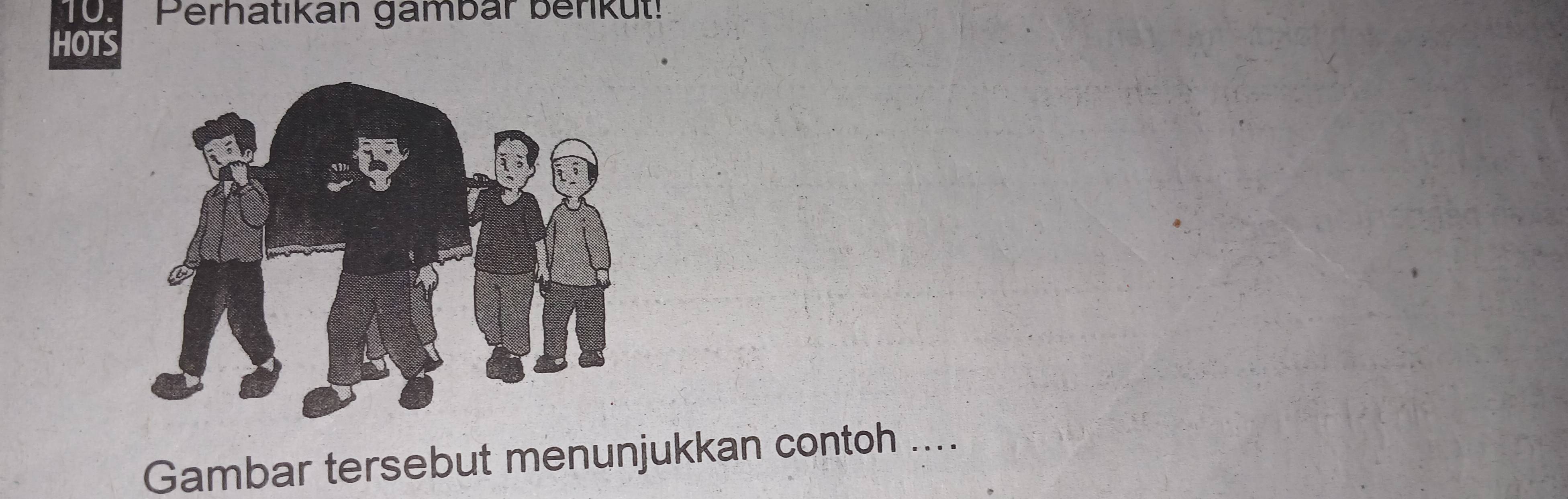 Perhatikan gambar benkut! 
HOTS 
Gambar tersebut menunjukkan contoh ....