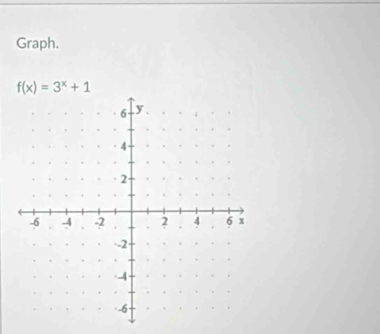 Graph.
f(x)=3^x+1