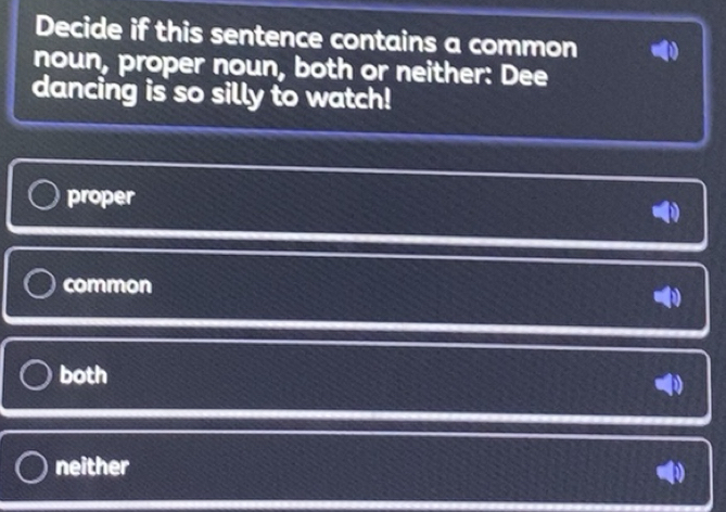 Solved: Decide if this sentence contains a common noun, proper noun ...