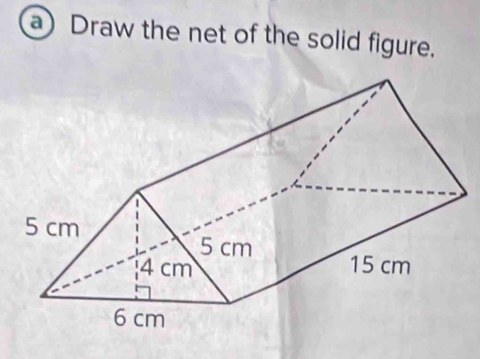 Draw the net of the solid figure.