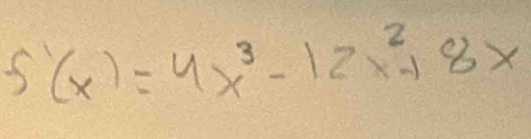 f'(x)=4x^3-12x^2+8x