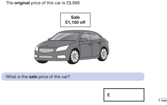 The original price of this car is £8,999
What is the sale price of the car?
£
1 mar