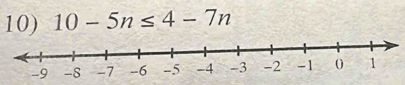 10-5n≤ 4-7n