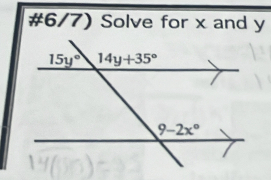 #6/7) Solve for x and y