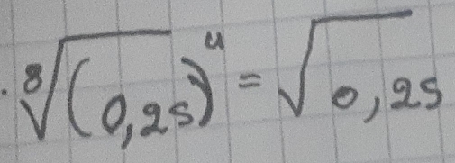 sqrt[8]((0,2s)^4)=sqrt(0,2s)