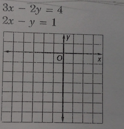 3x-2y=4
2x-y=1