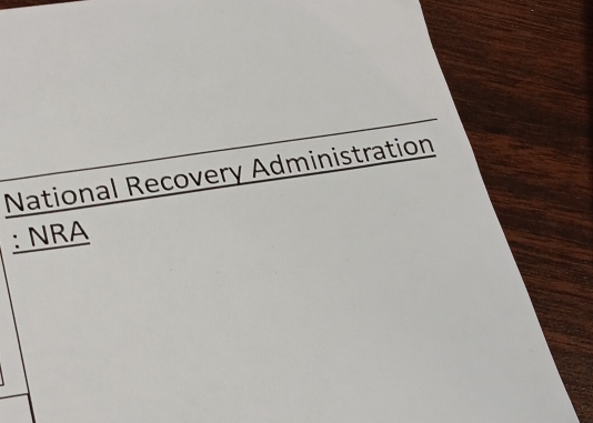 National Recovery Administration 
: NRA