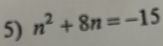 n^2+8n=-15