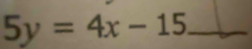 5y=4x-15