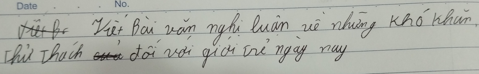 Yet Boi wan ng fu luan ue riluing Kno hhun 
This Thach doi vdi giài in ngay may