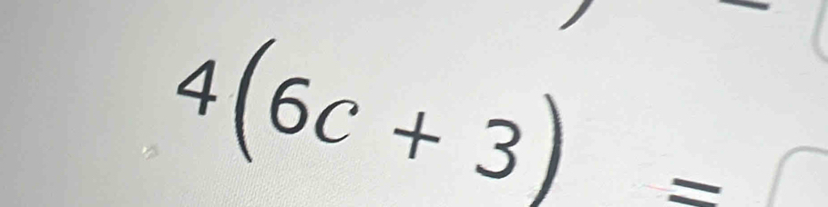 4(6c+3)=