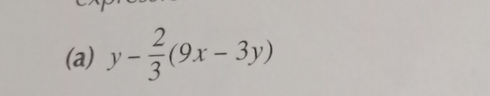y- 2/3 (9x-3y)