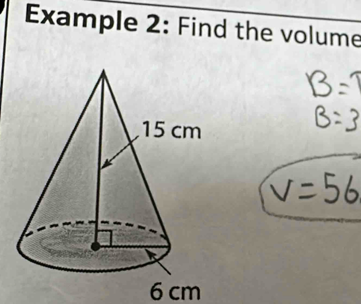 Example 2: Find the volume
6 cm