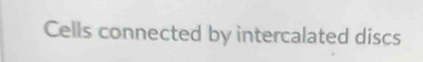 Cells connected by intercalated discs