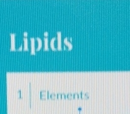 Lipids
1 Elements