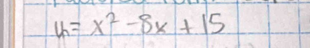 h=x^2-8x+15