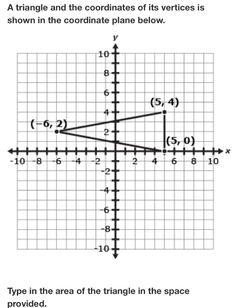 A triangle and the coordinates of its vertices is shown in the ...