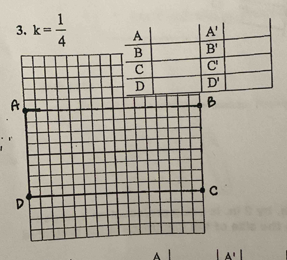 k= 1/4 
|A'|