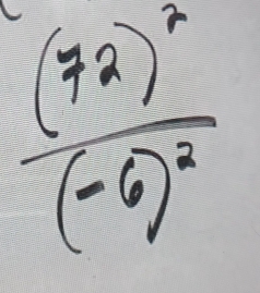 frac (72)^2(-6)^2