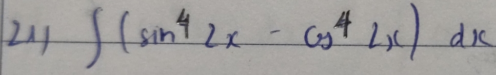 211 ∈t (sin^42x-cos^42x)dx