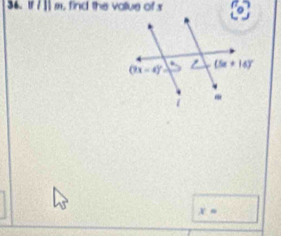 If /  m. find the value of x
x=