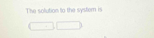 The solution to the system is
(□ ,□ ).