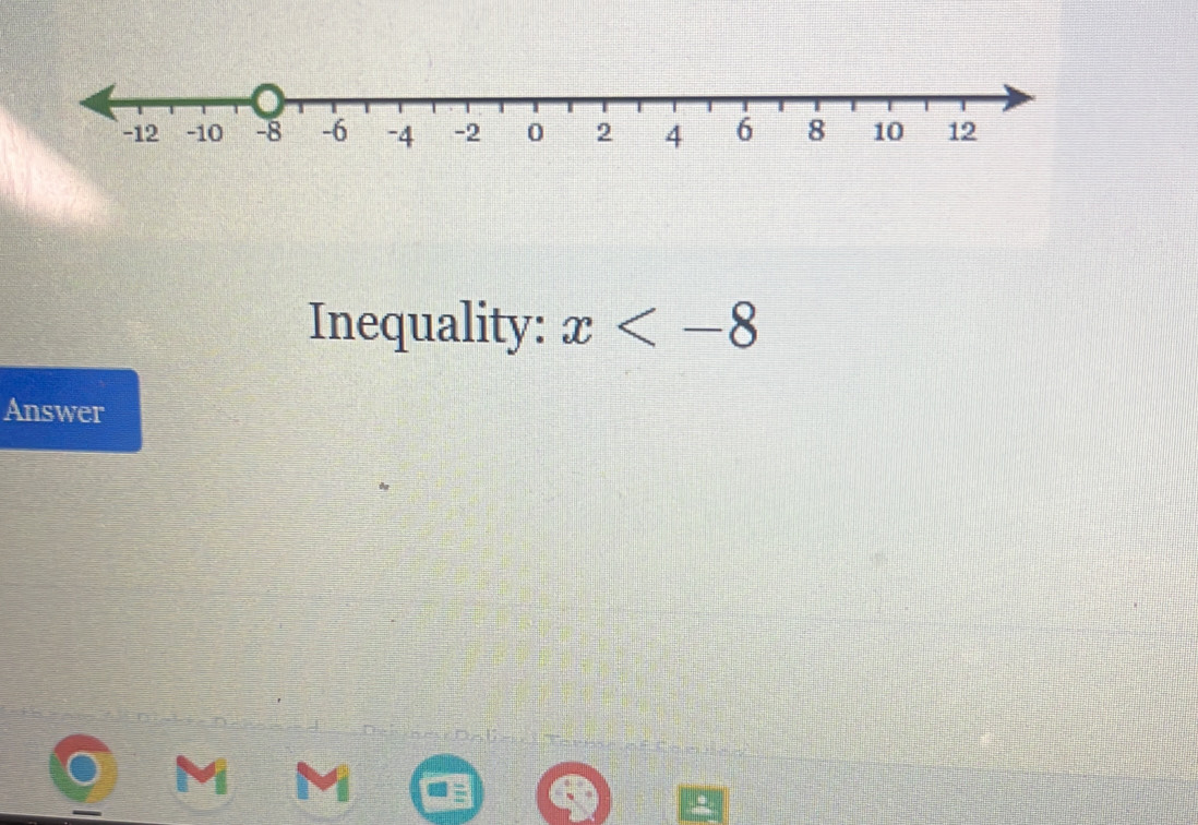 Inequality: x
Answer