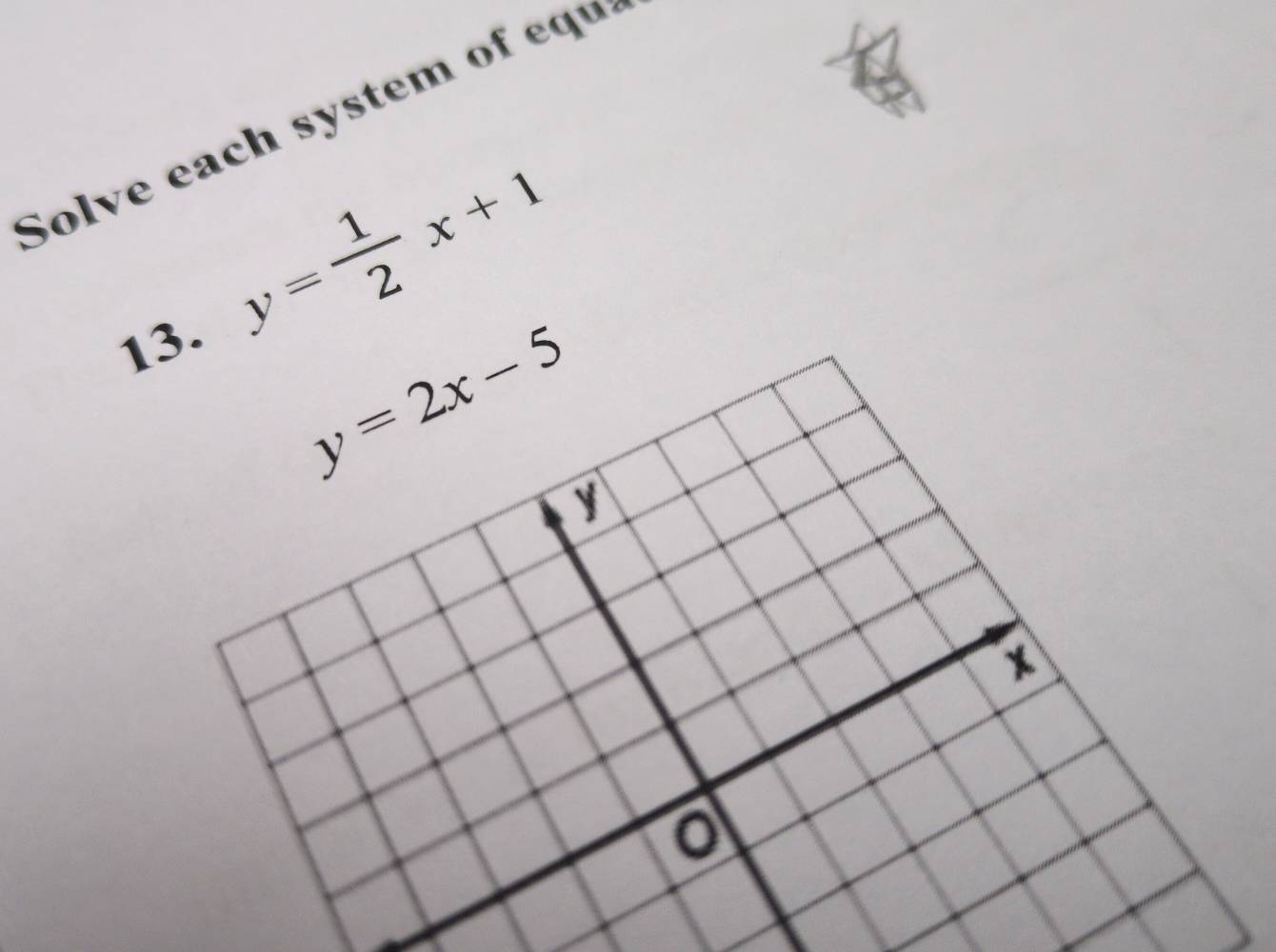 Solv e each s stem  o   q
y= 1/2 x+1