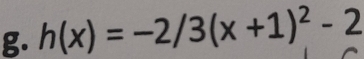 h(x)=-2/3(x+1)^2-2