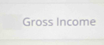 Gross Income