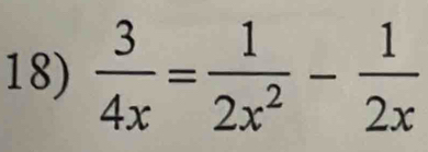  3/4x = 1/2x^2 - 1/2x 