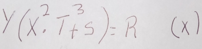 Y(X^2,T^3+S)=R(x)