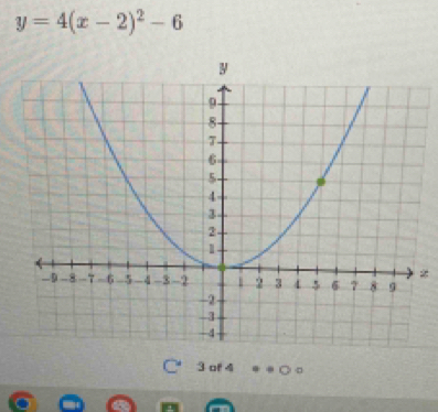 y=4(x-2)^2-6
#
3 of 4