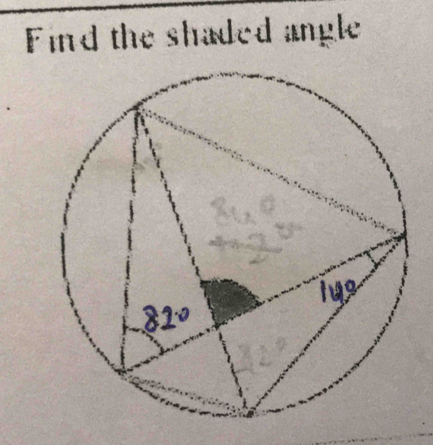 Find the shaded angle