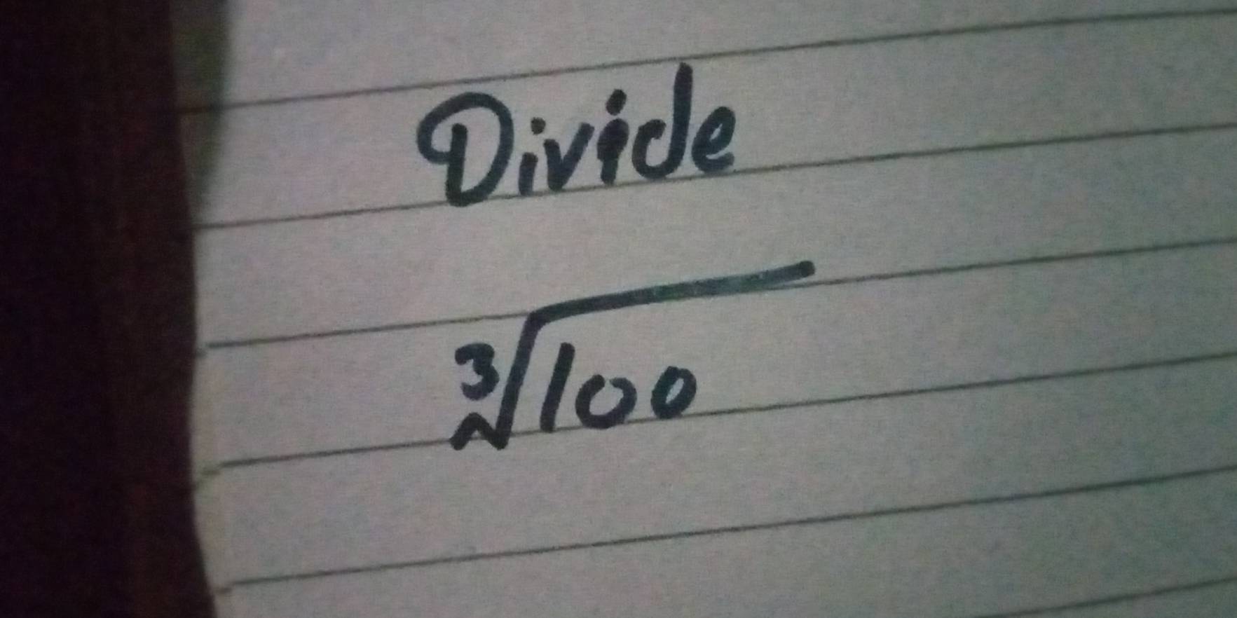 Divide
sqrt[3](100)